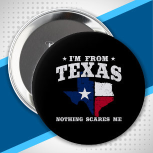 Bóton Redondo 10.16cm Texas Pride - Meme do Texas - Bandeira do Estado d