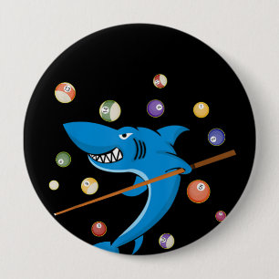 Bóton Redondo 10.16cm Tinta de Mesa do Billiard Shark 8 Ball Player