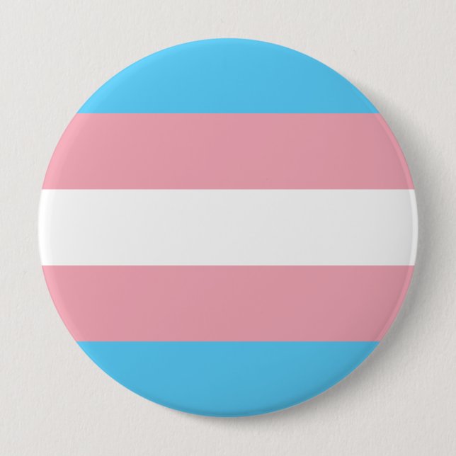 Bóton Redondo 10.16cm transgender flag trans lgbt lgbtq gay lésbian homo (Frente)