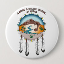 Tribo de Lipan Apache de Texas botão redondo de 4