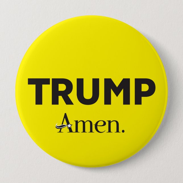 Bóton Redondo 10.16cm Trump Amen (Frente)