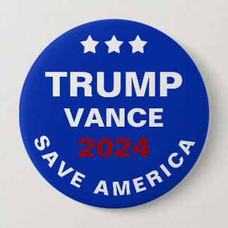 Bóton Redondo 10.16cm Trump Vance 2024 Save America