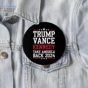 Bóton Redondo 10.16cm Trump Vance Kennedy Leve a América de Volta Outra 