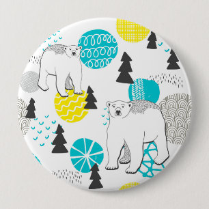 Bóton Redondo 10.16cm Urso polar