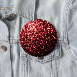 Bóton Redondo 10.16cm Vermelho Escuro brilho Glitter glamour