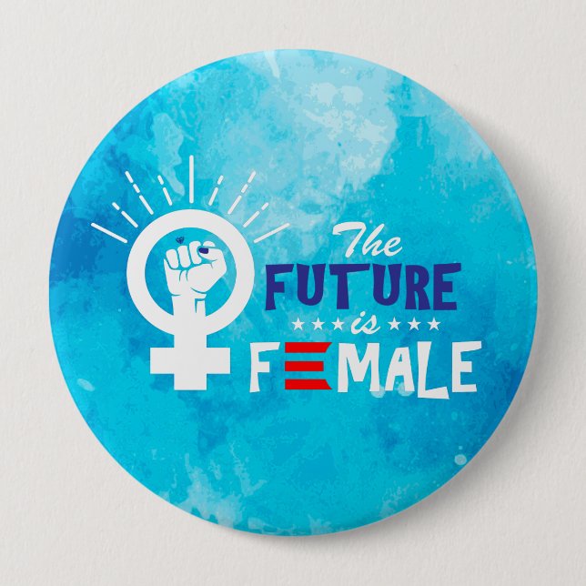 Bóton Redondo 10.16cm Vice-Presidente Kamala Harris Futuro é Mulher (Frente)