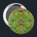 Bóton Redondo 10.16cm Vintage Owen Jones Chinese Ornament Green Floral<br><div class="desc">Elevate your home with the exquisite detail of Owen Jones’ "Examples of Chinese Ornament, " a stunning masterpiece of 19th-century decorative design. Sourced from historical objects in the South Kensington Museum, this vibrant green floral pattern showcases the intricate symmetry and lush botanical motifs characteristic of classic Chinoiserie. The rhythmic intertwining...</div>
