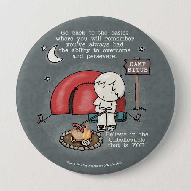 Bóton Redondo 10.16cm Voltar ao básico (Frente)