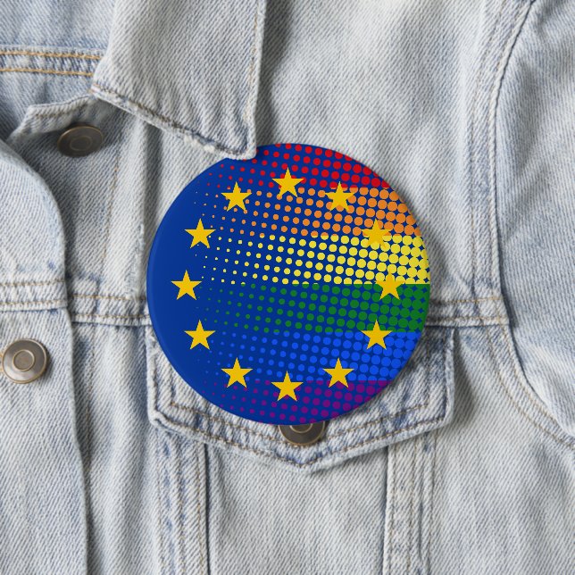 Bóton Redondo 10.16cm Votar Para O Nosso Orgulho Eleitoral Europeu Rainb (In Situ)