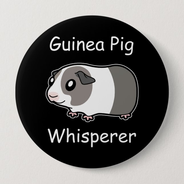 Bóton Redondo 10.16cm Whisperer de Suíno-guineense (Frente)