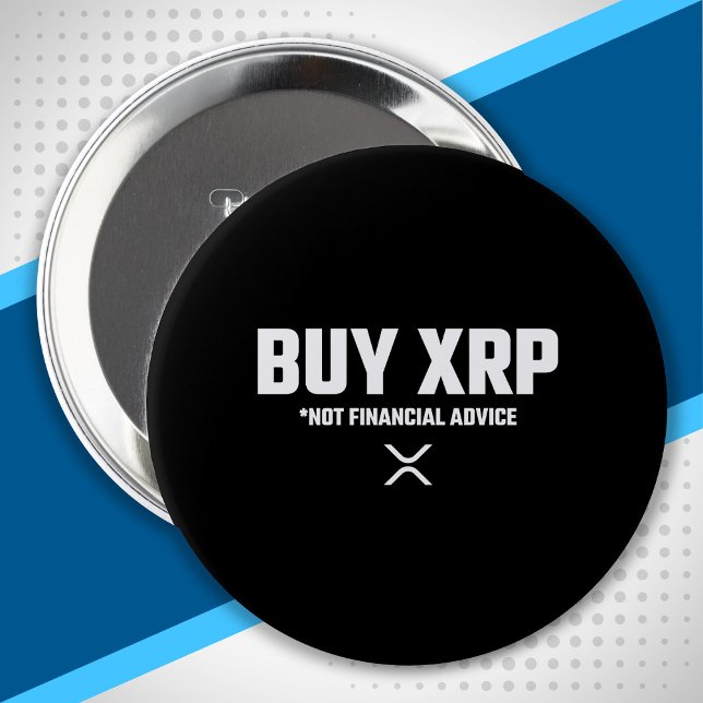 Bóton Redondo 10.16cm XRP Crypto Memory Not Financial Advice Dispenser (Criador carregado)