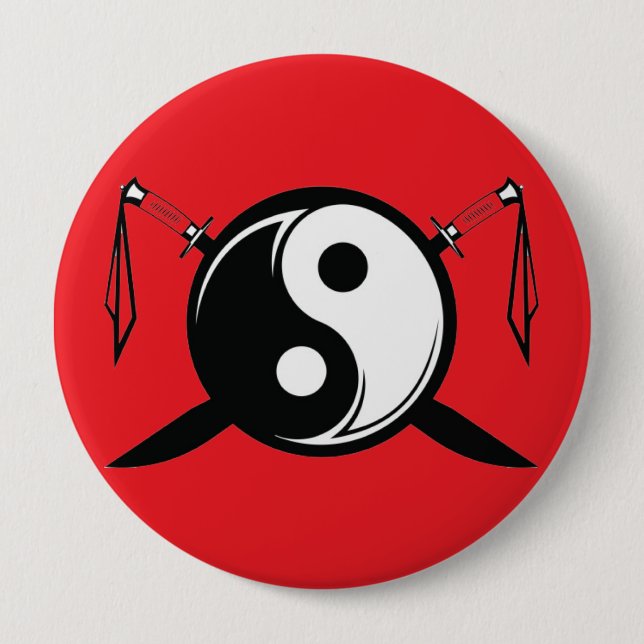 Bóton Redondo 10.16cm Yin Yang Double Broadword (Frente)