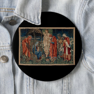 Bóton Redondo 15.24cm A Adoração dos Magos (por Edward Burne-Jones)