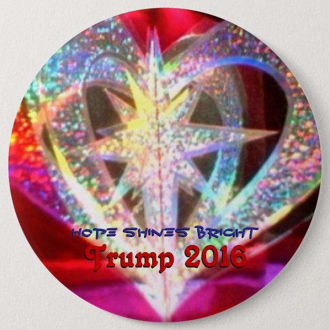 Bóton Redondo 15.24cm A esperança brilha brilhante (Frente)