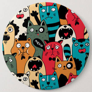 Bóton Redondo 15.24cm A multidão de gatos