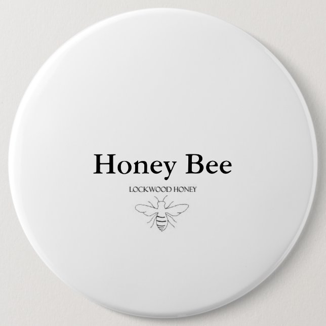 Bóton Redondo 15.24cm Abelha do mel (Frente)