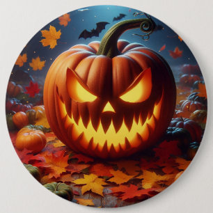 Bóton Redondo 15.24cm abóbora/Halloween/morcego assustador