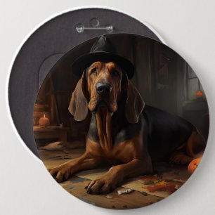 Bóton Redondo 15.24cm Abóboras Cão de Caça do Halloween Assustador