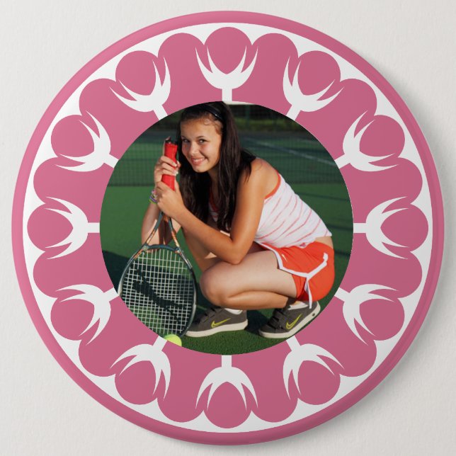 Bóton Redondo 15.24cm Adicionar O Seu Próprio Botão De Redonda De Fotogr (Frente)