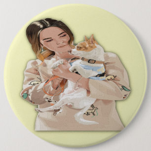 Bóton Redondo 15.24cm Adicionar personalização fotográfica