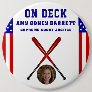 BÓTON REDONDO 15.24CM AMY CONEY BARRETT, SUPREMA JUSTIÇA JUDICIAL DOS E
