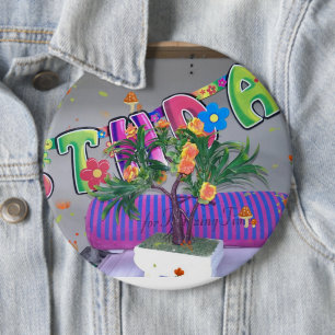 Bóton Redondo 15.24cm Aniversário Colorido Adorável