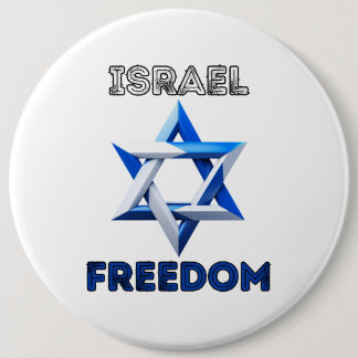 Bóton Redondo 15.24cm Apoiar Israel, a liberdade, ficar com israel