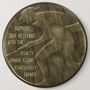 Bóton Redondo 15.24cm Apoiem os nossos veteranos