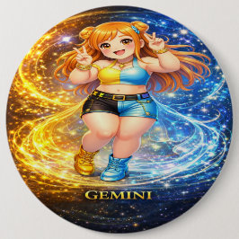 Bóton Redondo 15.24cm Arquivo Galáxia: Gêmeos Vocais de Gêmeos