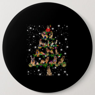 Bóton Redondo 15.24cm Árvore De Natal Alemã Abrangida Pela Lâmpada