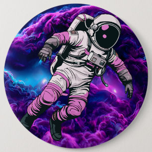 Bóton Redondo 15.24cm Astronaut Galaxy Rosa Roxa