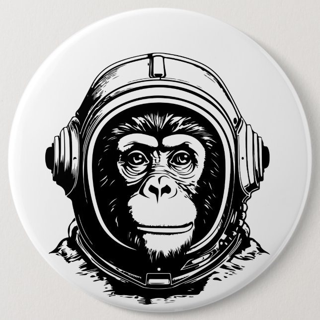 Bóton Redondo 15.24cm Astronauta Macaco (Frente)