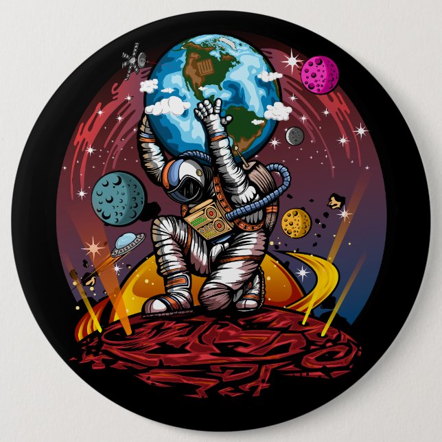 Bóton Redondo 15.24cm Atlas Space Man (Frente)