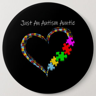 Bóton Redondo 15.24cm Autista Apenas Uma Tia Autismo