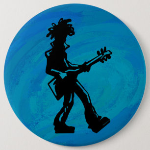 Bóton Redondo 15.24cm Azul-guitarra New York Boogie Nights