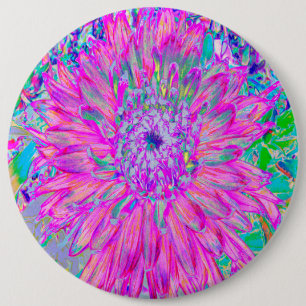 Bóton Redondo 15.24cm Azul rosa legal e Artsy Roxo Dahlia Bloom