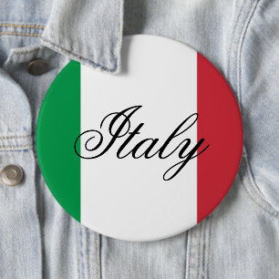 Bóton Redondo 15.24cm Bandeira da Itália Orgulho Italiano País Europa