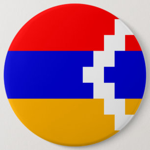 Bóton Redondo 15.24cm Bandeira de Artsakh (Nagorno-Karabakh)