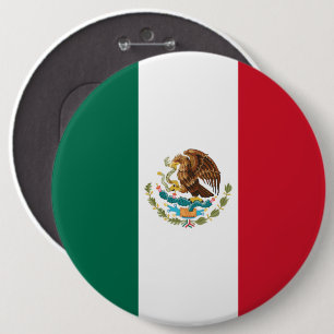 Bóton Redondo 15.24cm Bandeira do México, Bandera da República Mexicana