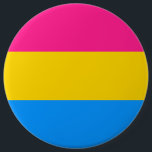 Bóton Redondo 15.24cm Bandeira Pansexual<br><div class="desc">Mostre fora seu orgulho no estilo.</div>