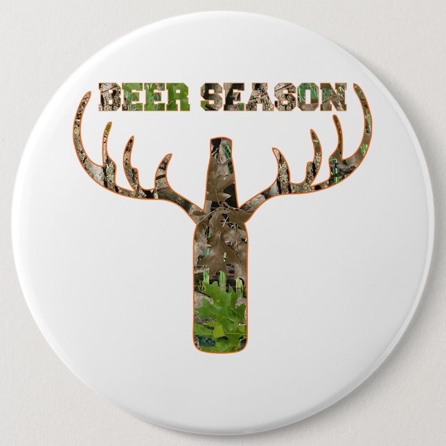 Bóton Redondo 15.24cm Beer Season Hunter Gift Para Hunter (Frente)