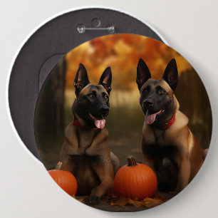 Bóton Redondo 15.24cm Belga Malinoi Puppy Autumn Delight Pumpkin