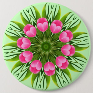 Bóton Redondo 15.24cm Belo Flor Mandala Design- 79358