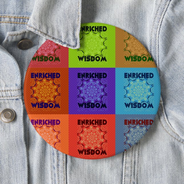 Bóton Redondo 15.24cm Belo Impressão de arte Pop: Enriquecida (In Situ)