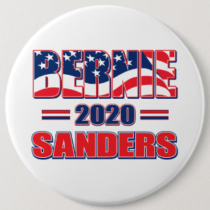 Bóton Redondo 15.24cm Bernie Sanders para o Presidente 2020