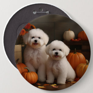 Bóton Redondo 15.24cm Bichon Frise Puppy Autumn Delight Pumpkin