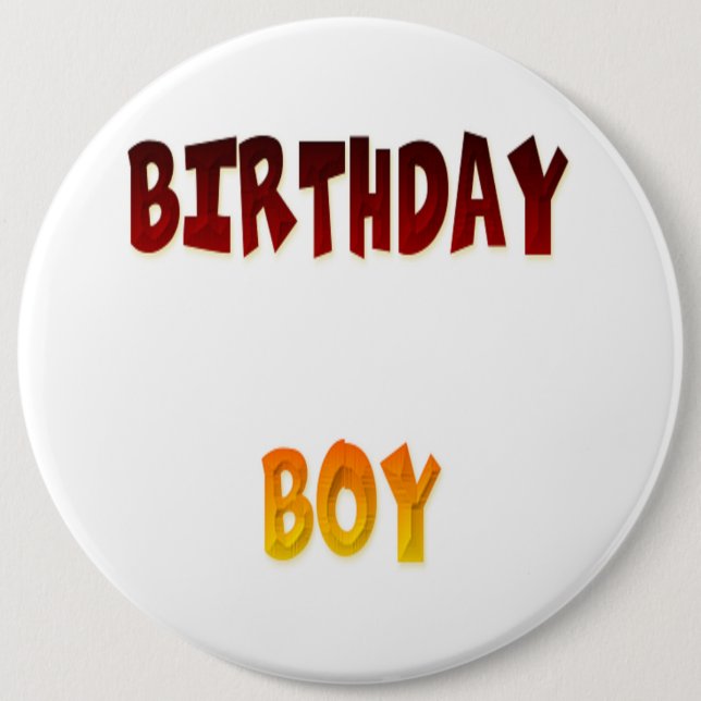 Bóton Redondo 15.24cm Birthday Boy (Frente)