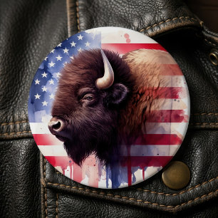 Bóton Redondo 15.24cm Bison com bandeira dos Estados Unidos da América
