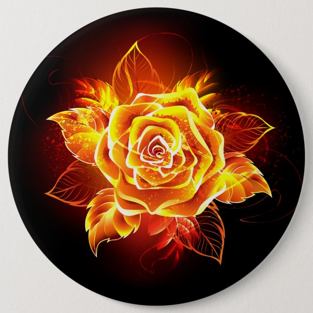 Bóton Redondo 15.24cm Blooming Fire Rosa (Frente)