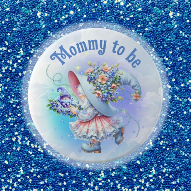 Bóton Redondo 15.24cm Blueberry deseja o botão Gnome Kisses Bash (Criador carregado)